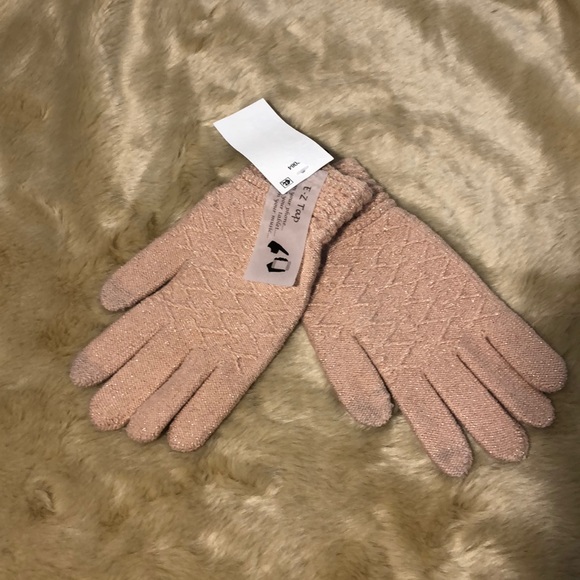 Steve Madden Accessories - Steve Madden Peachy pink & Gold EZ Tap Gloves O/S